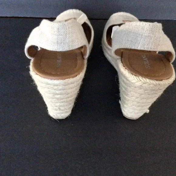 Solanz Espadrille Rebekah Wedge in Beige - Picture 3 of 5